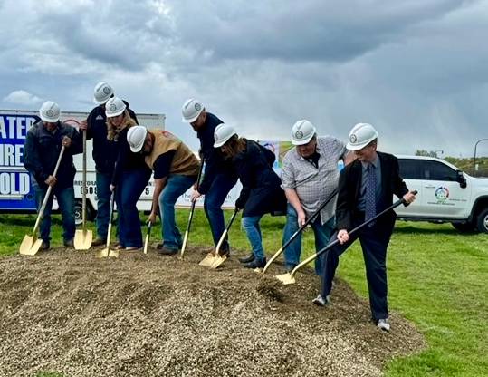 City officials and the CRC's construction team break ground on economic opportunity in Zillah.